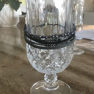 BRAND NEW Chan Luu 7” Adjustable Peacock-Black-Silver 5 Strand Leather Bracelet